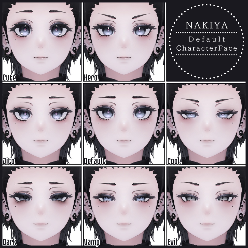 ⏰️48h限定無料配布増加中~!~2/17sale【FREE/無料】Nakiya100Type❥動くまばたきFace&PoseAnimations ⌖ ݁˚