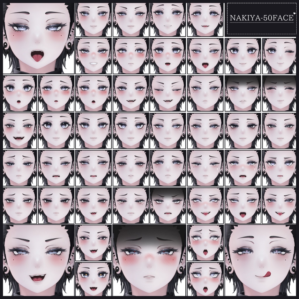 ⏰️48h限定無料配布増加中~!~2/17sale【FREE/無料】Nakiya100Type❥動くまばたきFace&PoseAnimations ⌖ ݁˚