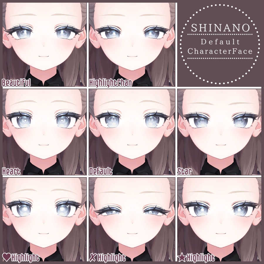 🎁24h限定FREE🎁【FREE/無料】Shinano100Type❥動くまばたきFace&PoseAnimations ⌖ ݁˚