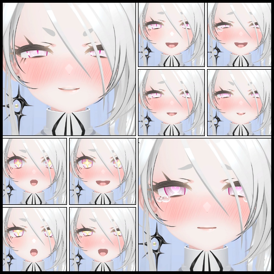 🎁24h限定FREE🎁【FREE/無料】Avzomend100Type❥動くまばたきFace&PoseAnimations ⌖ ݁˚