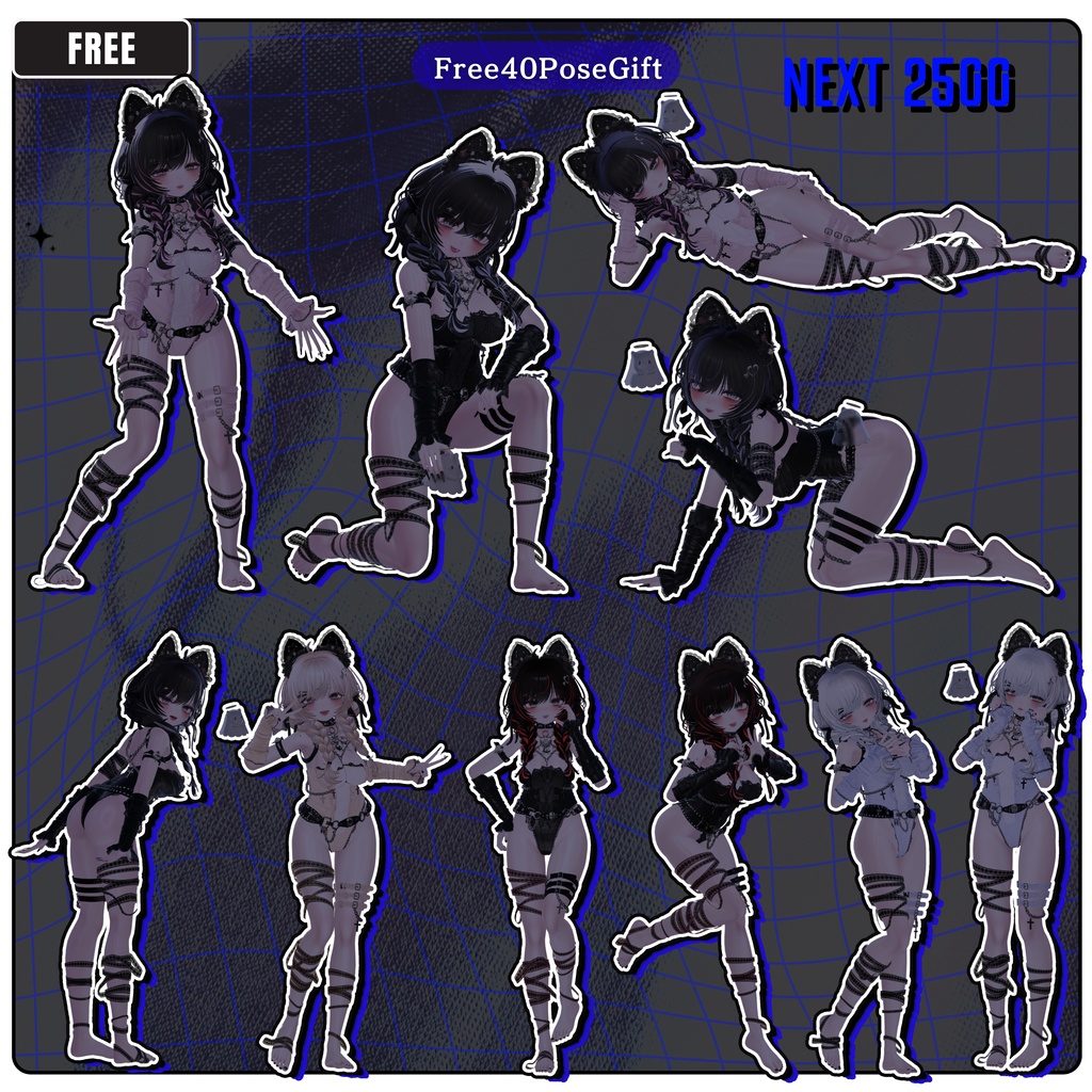 《6/8更新》🧿48h30POSEGIFT&~6.15SALE🧿【FREE/商用OK】撮影向けPoseAnimation ❮ ⁺500-Vol.2 ❯