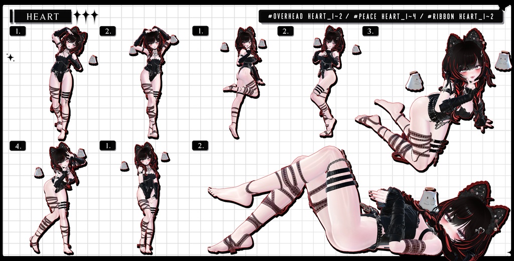 🧿72h FREE&SALE🧿【FREE/商用OK】撮影向けPoseAnimation ❮ ⁺500-Vol.2 ❯