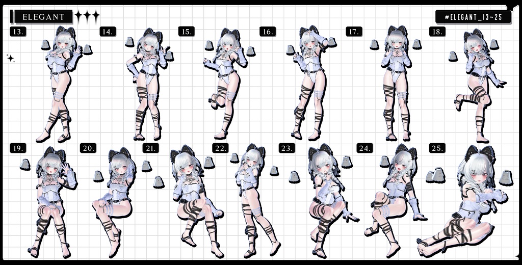 🧿72h FREE&SALE🧿【FREE/商用OK】撮影向けPoseAnimation ❮ ⁺500-Vol.2 ❯