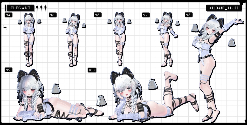 🧿72h FREE&SALE🧿【FREE/商用OK】撮影向けPoseAnimation ❮ ⁺500-Vol.2 ❯