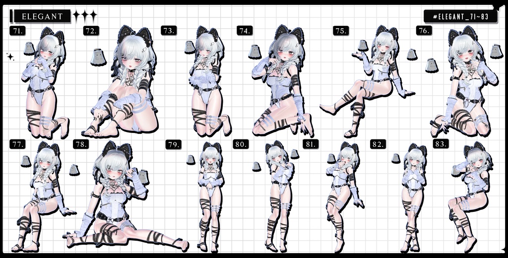 🧿72h FREE&SALE🧿【FREE/商用OK】撮影向けPoseAnimation ❮ ⁺500-Vol.2 ❯