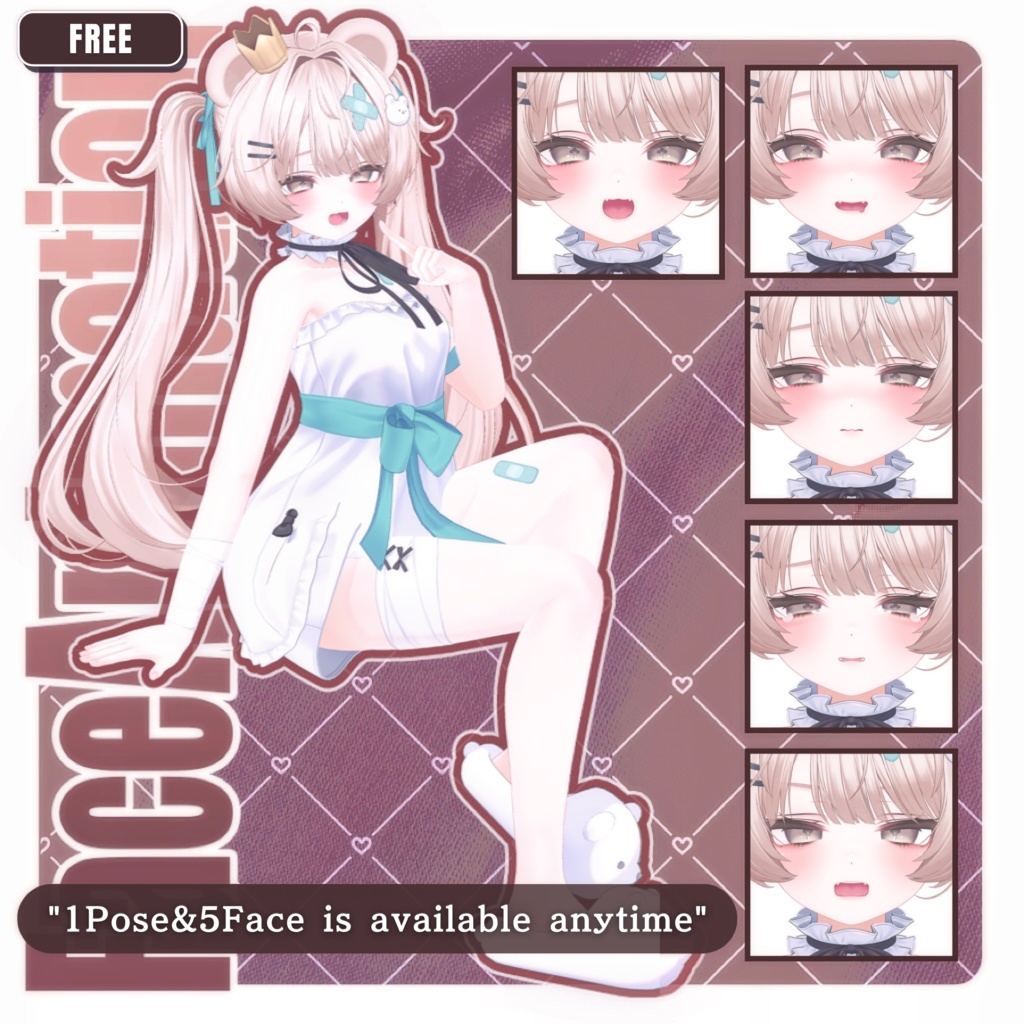 ⏰️24h 50FREE⏰️【FREE/無料】Milfy100Type❥動くまばたきFace&PoseAnimations ⌖ ݁˚