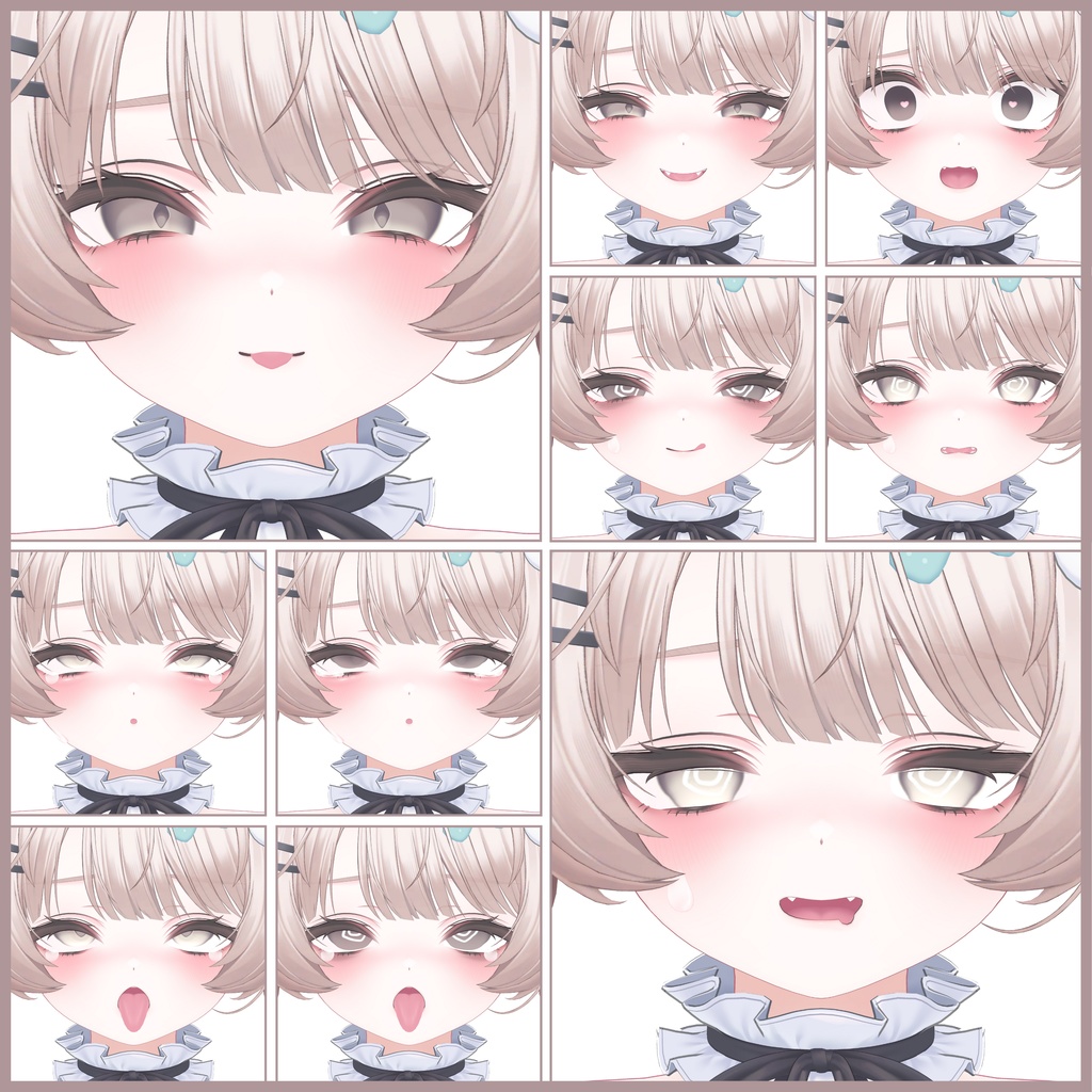 ⏰️24h 50FREE⏰️【FREE/無料】Milfy100Type❥動くまばたきFace&PoseAnimations ⌖ ݁˚