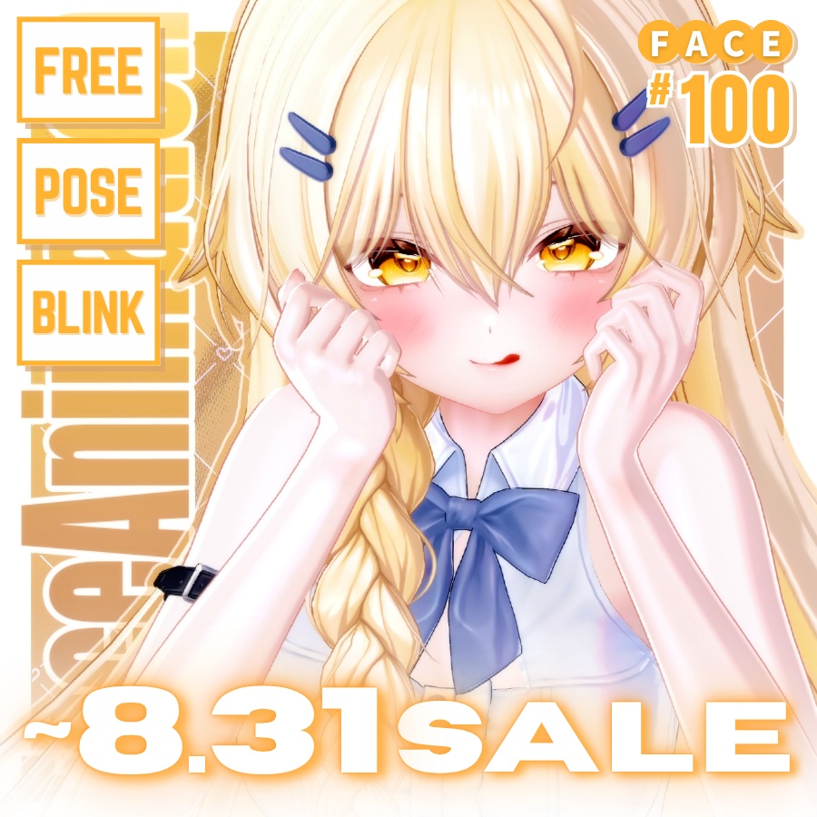 !!SALE~8.31 !! 💗【FREE/無料】Mayo100Type❥動くまばたきFace&PoseAnimations ⌖ ݁˚