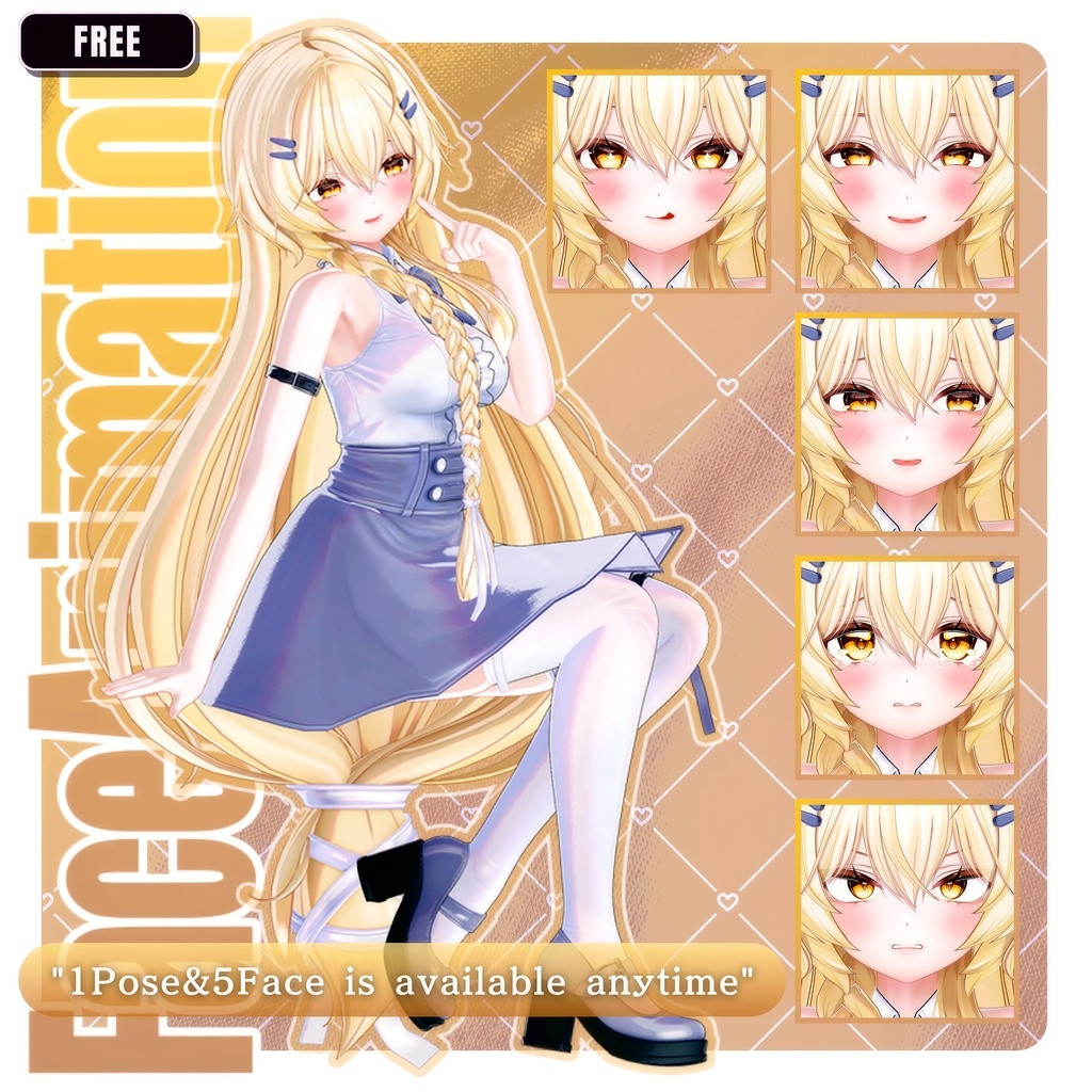 ⏰️【48h 20FREE】⏰️【~4/19SALE】Mayo100Type❥動くまばたきFace&PoseAnimations ⌖ ݁˚