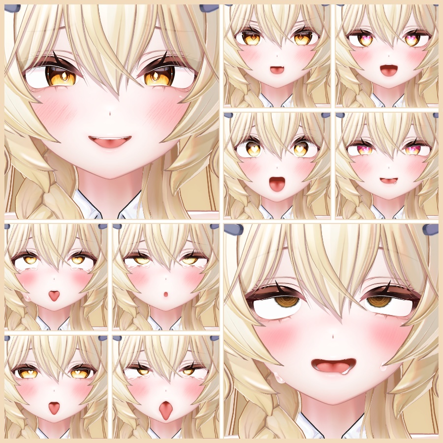 ⏰️【48h 20FREE】⏰️【~4/19SALE】Mayo100Type❥動くまばたきFace&PoseAnimations ⌖ ݁˚