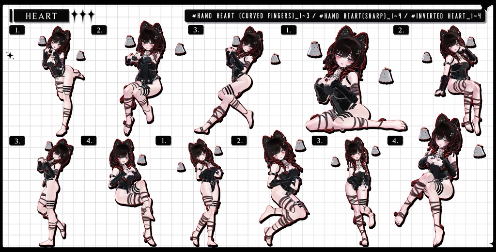 🧿72h10POSEGIFT&~6.11SALE🧿【FREE/商用OK】撮影向けPoseAnimation ❮ ⁺500-Vol.2 ❯