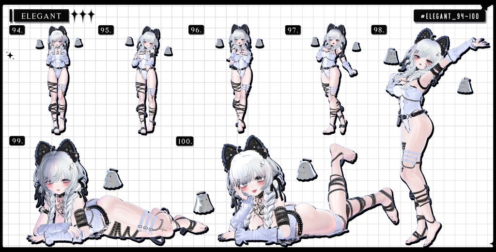 🧿72h10POSEGIFT&~6.11SALE🧿【FREE/商用OK】撮影向けPoseAnimation ❮ ⁺500-Vol.2 ❯