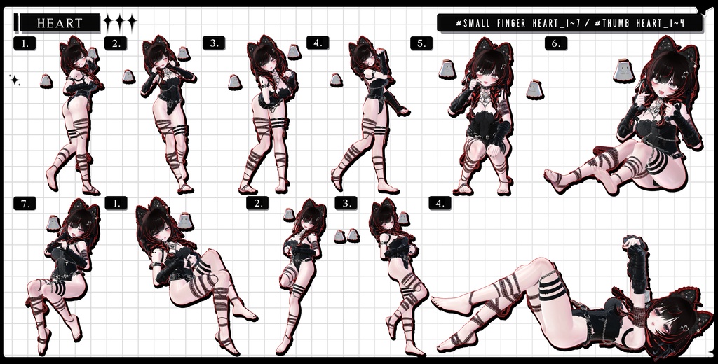 🧿72h10POSEGIFT&~6.11SALE🧿【FREE/商用OK】撮影向けPoseAnimation ❮ ⁺500-Vol.2 ❯