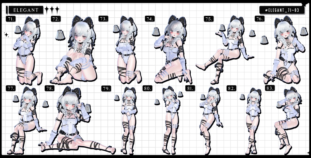 🧿72h10POSEGIFT&~6.11SALE🧿【FREE/商用OK】撮影向けPoseAnimation ❮ ⁺500-Vol.2 ❯