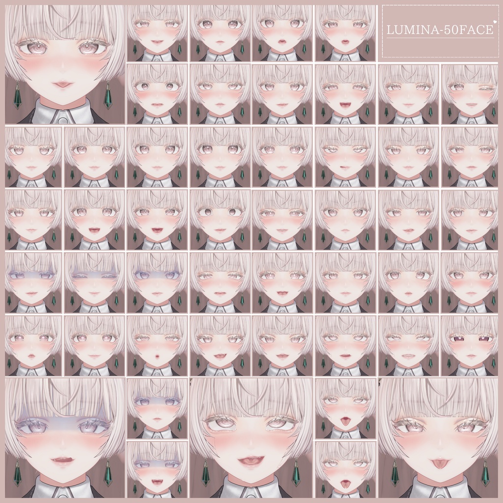 ⏰️24hFREE-30FACE⏰️【FREE/無料】Lumina100Type❥動くまばたきFace&PoseAnimations ⌖ ݁˚