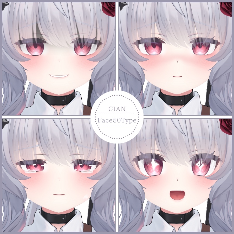 ⏰️24hFREE-20FACE⏰️【FREE/無料】Cian100Type❥動くまばたきFace&PoseAnimations ⌖ ݁˚