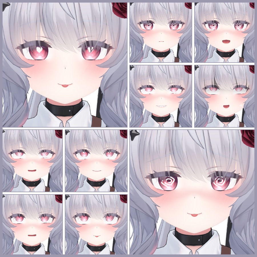 ⏰️24hFREE-20FACE⏰️【FREE/無料】Cian100Type❥動くまばたきFace&PoseAnimations ⌖ ݁˚