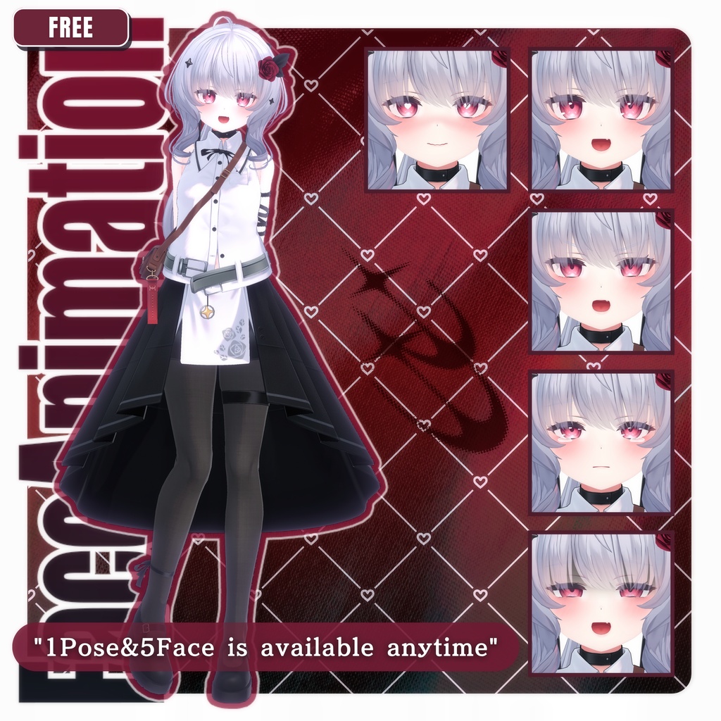 ⏰️24hFREE-20FACE⏰️【FREE/無料】Cian100Type❥動くまばたきFace&PoseAnimations ⌖ ݁˚