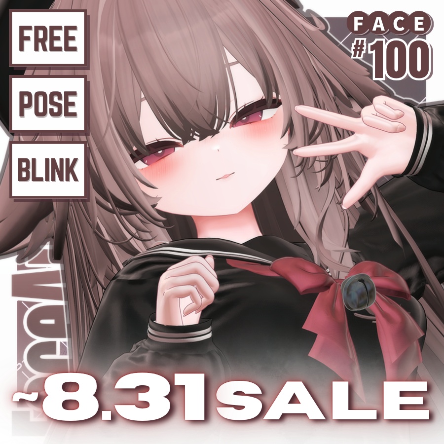 !!SALE~8.31 !! 💗【FREE/無料】Kaguya100Type❥動くまばたきFace&PoseAnimations ⌖ ݁˚