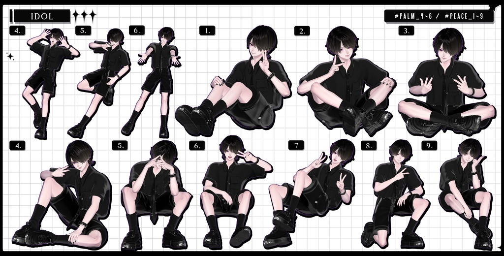 ❤️🔥発売記念BIG SALE~11.15!【FREE/商用OK】撮影向けPoseAnimation ❮ ⁺500-Vol.3 ❯