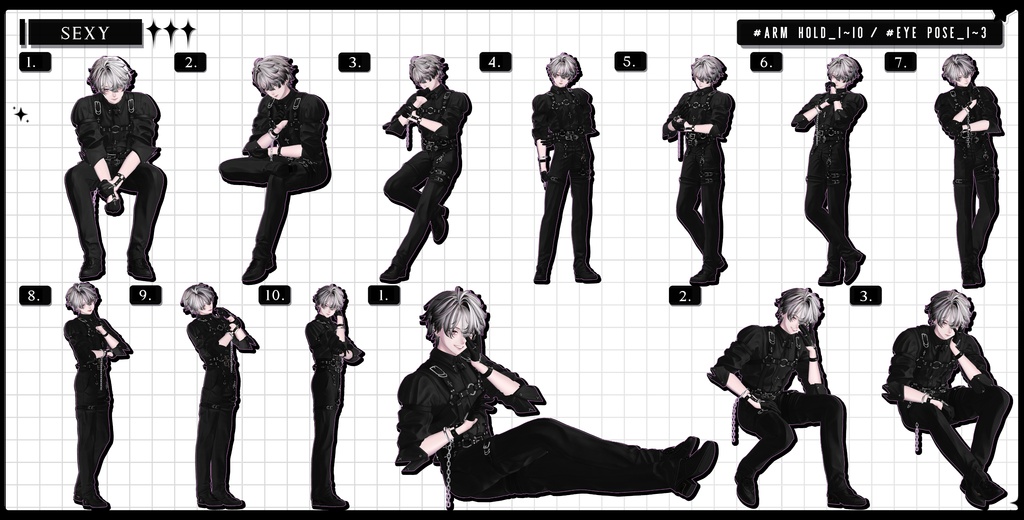 ❤️🔥発売記念BIG SALE~11.15!【FREE/商用OK】撮影向けPoseAnimation ❮ ⁺500-Vol.3 ❯