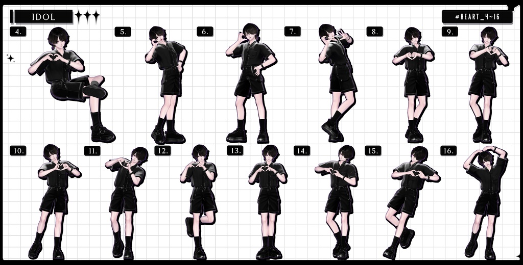 ❤️🔥発売記念BIG SALE~11.15!【FREE/商用OK】撮影向けPoseAnimation ❮ ⁺500-Vol.3 ❯