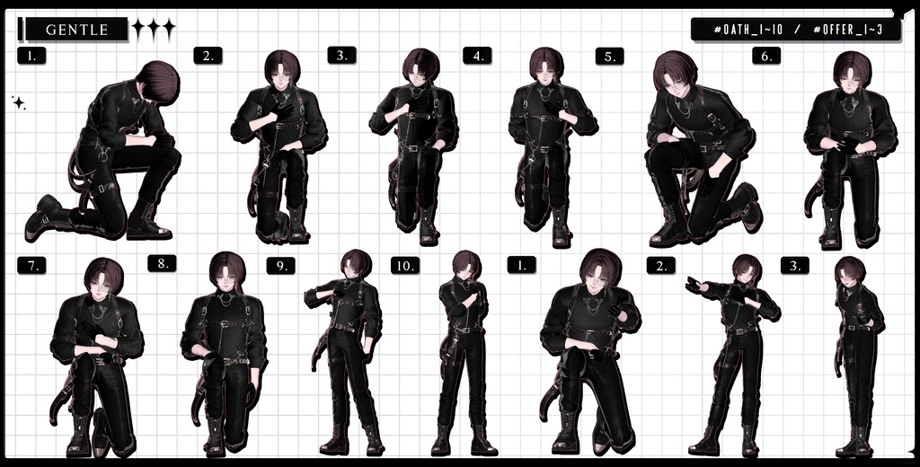 ❤️🔥発売記念BIG SALE~11.15!【FREE/商用OK】撮影向けPoseAnimation ❮ ⁺500-Vol.3 ❯