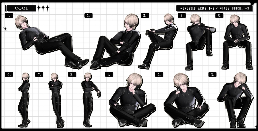 ❤️🔥発売記念BIG SALE~11.15!【FREE/商用OK】撮影向けPoseAnimation ❮ ⁺500-Vol.3 ❯