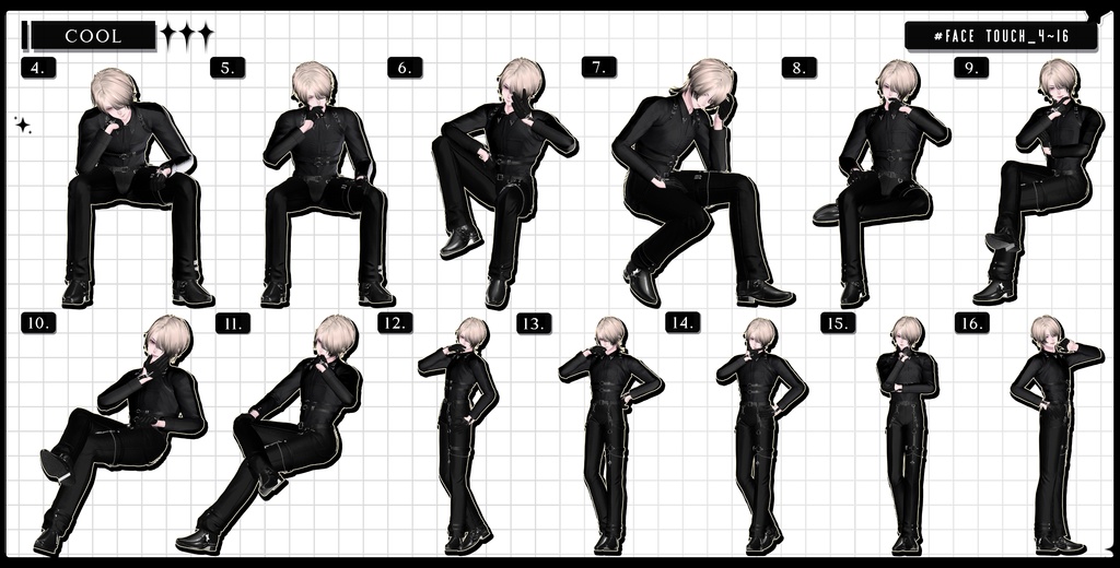❤️🔥発売記念BIG SALE~11.15!【FREE/商用OK】撮影向けPoseAnimation ❮ ⁺500-Vol.3 ❯