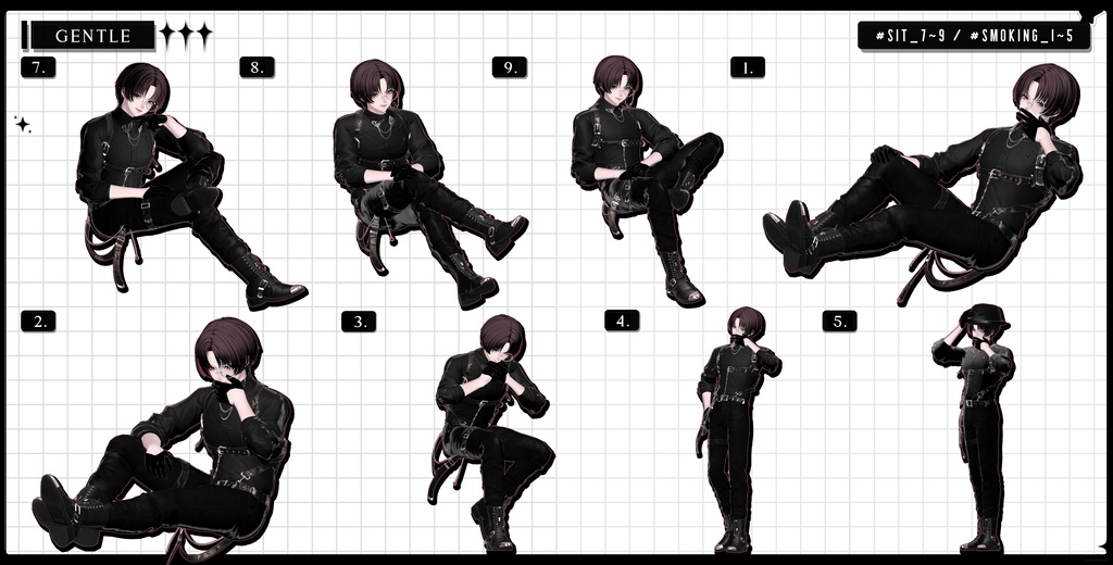 ❤️🔥発売記念BIG SALE~11.15!【FREE/商用OK】撮影向けPoseAnimation ❮ ⁺500-Vol.3 ❯