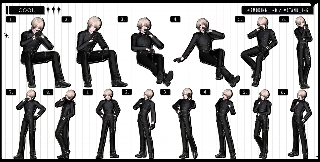 ❤️🔥発売記念BIG SALE~11.15!【FREE/商用OK】撮影向けPoseAnimation ❮ ⁺500-Vol.3 ❯