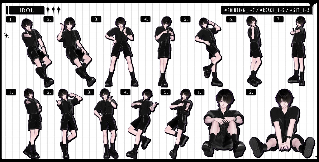 ❤️🔥発売記念BIG SALE~11.15!【FREE/商用OK】撮影向けPoseAnimation ❮ ⁺500-Vol.3 ❯