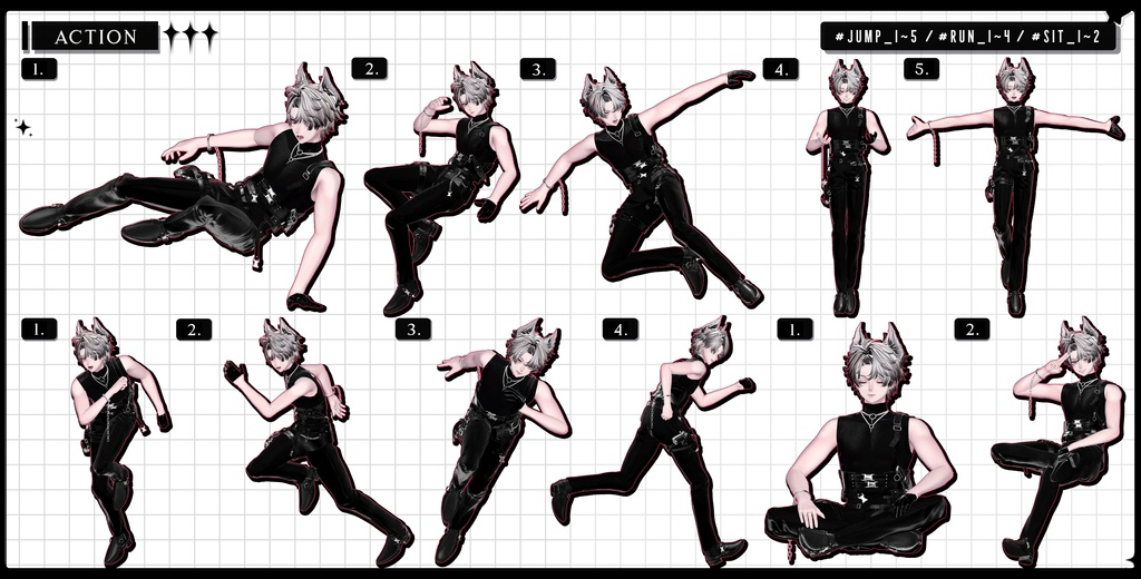 ❤️🔥発売記念BIG SALE~11.15!【FREE/商用OK】撮影向けPoseAnimation ❮ ⁺500-Vol.3 ❯