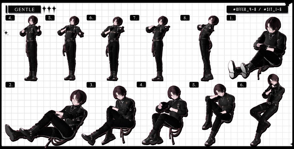 ❤️🔥発売記念BIG SALE~11.15!【FREE/商用OK】撮影向けPoseAnimation ❮ ⁺500-Vol.3 ❯
