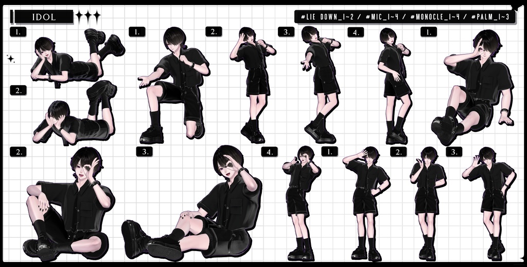 ❤️🔥発売記念BIG SALE~11.15!【FREE/商用OK】撮影向けPoseAnimation ❮ ⁺500-Vol.3 ❯