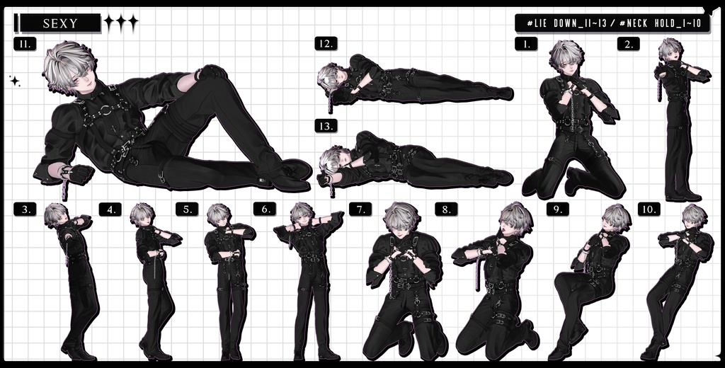 ❤️🔥発売記念BIG SALE~11.15!【FREE/商用OK】撮影向けPoseAnimation ❮ ⁺500-Vol.3 ❯