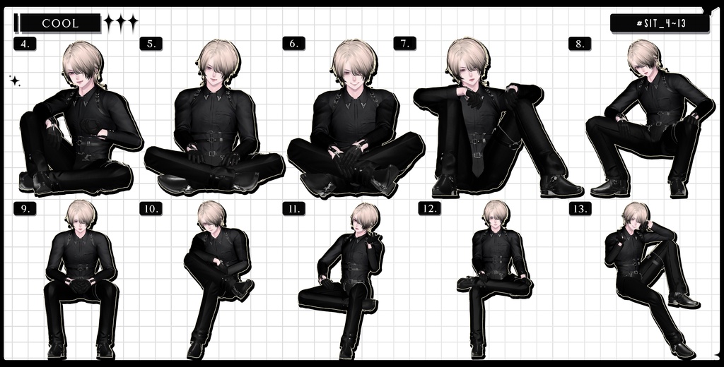 ❤️🔥発売記念BIG SALE~11.15!【FREE/商用OK】撮影向けPoseAnimation ❮ ⁺500-Vol.3 ❯