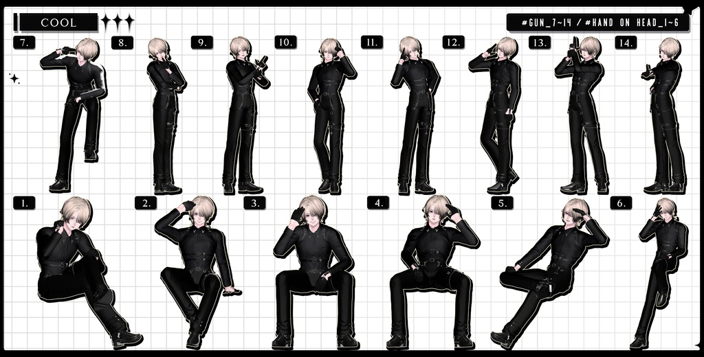 ❤️🔥発売記念BIG SALE~11.15!【FREE/商用OK】撮影向けPoseAnimation ❮ ⁺500-Vol.3 ❯
