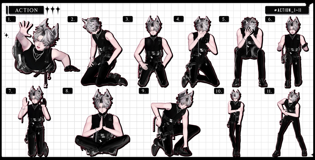 ❤️🔥発売記念BIG SALE~11.15!【FREE/商用OK】撮影向けPoseAnimation ❮ ⁺500-Vol.3 ❯