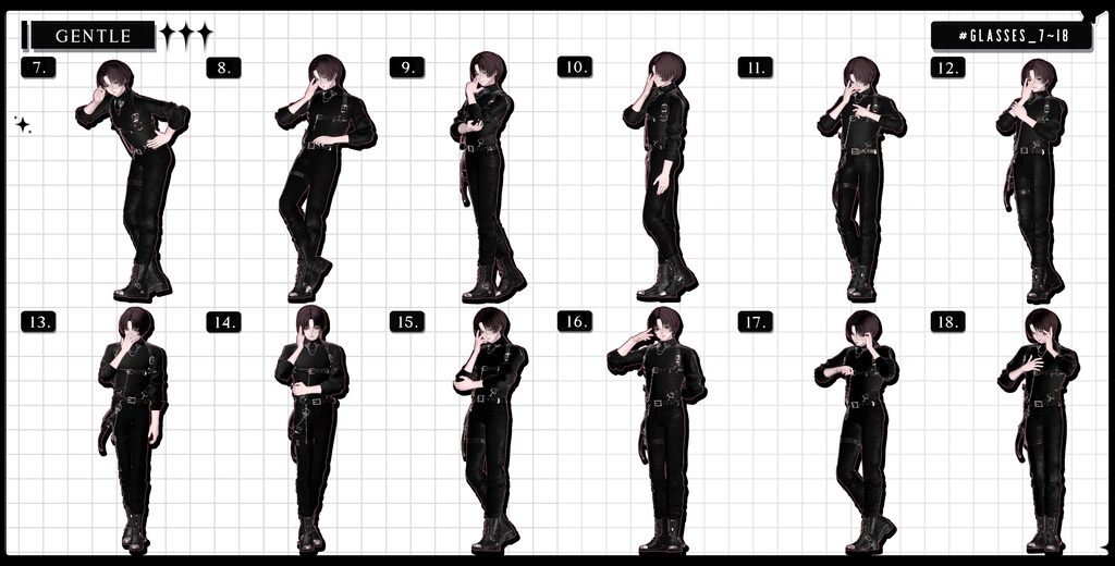 ❤️🔥発売記念BIG SALE~11.15!【FREE/商用OK】撮影向けPoseAnimation ❮ ⁺500-Vol.3 ❯