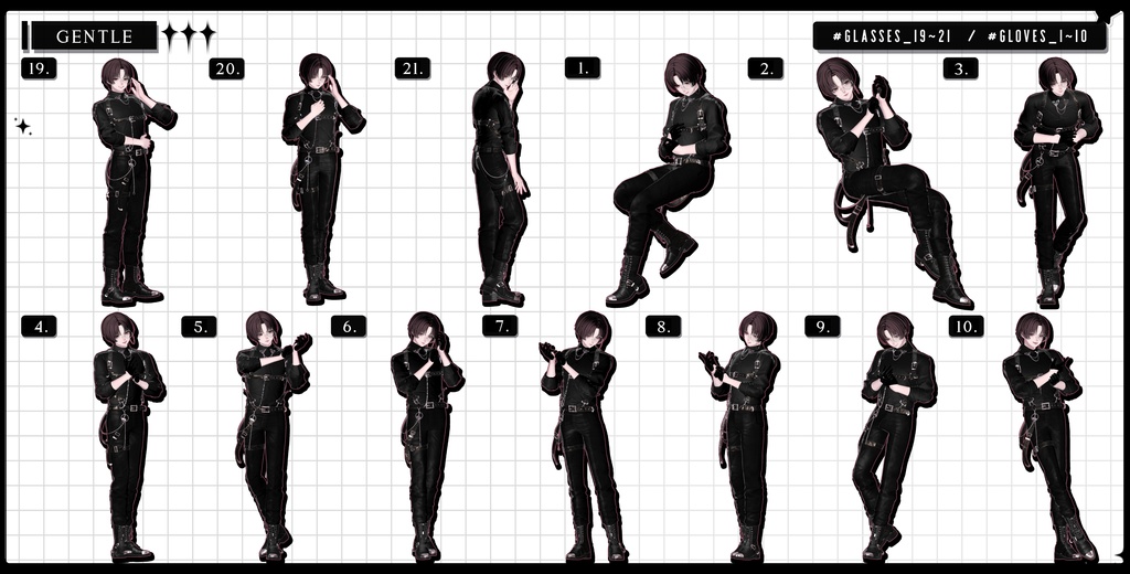 ❤️🔥発売記念BIG SALE~11.15!【FREE/商用OK】撮影向けPoseAnimation ❮ ⁺500-Vol.3 ❯