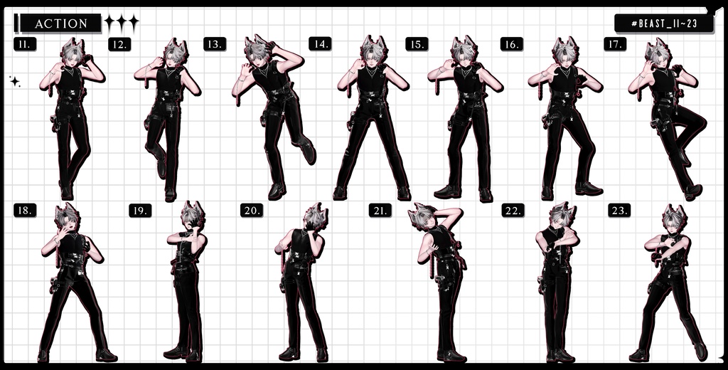 ❤️🔥発売記念BIG SALE~11.15!【FREE/商用OK】撮影向けPoseAnimation ❮ ⁺500-Vol.3 ❯