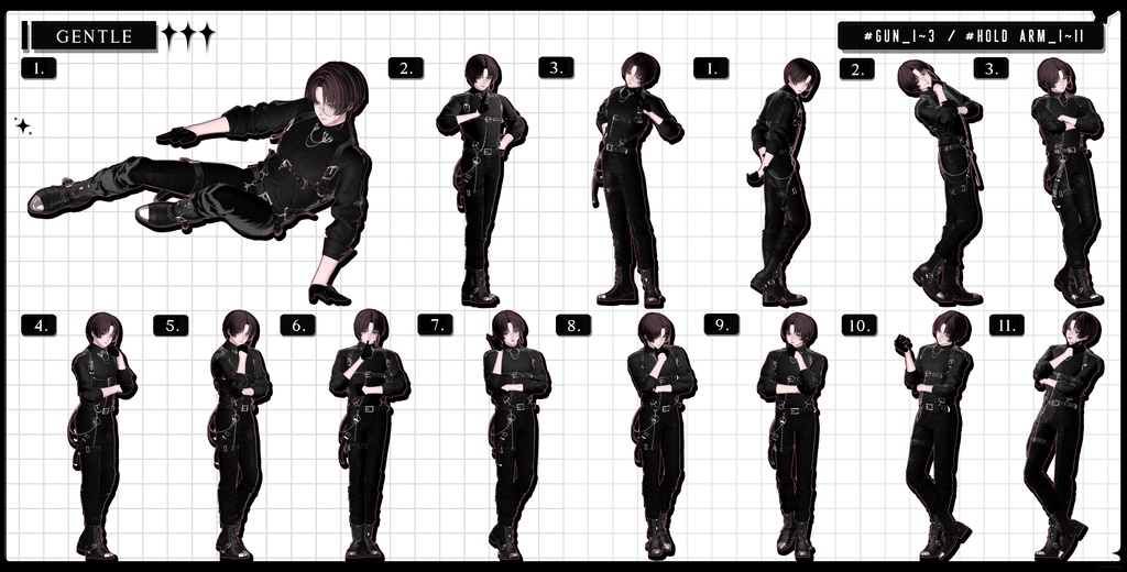 ❤️🔥発売記念BIG SALE~11.15!【FREE/商用OK】撮影向けPoseAnimation ❮ ⁺500-Vol.3 ❯