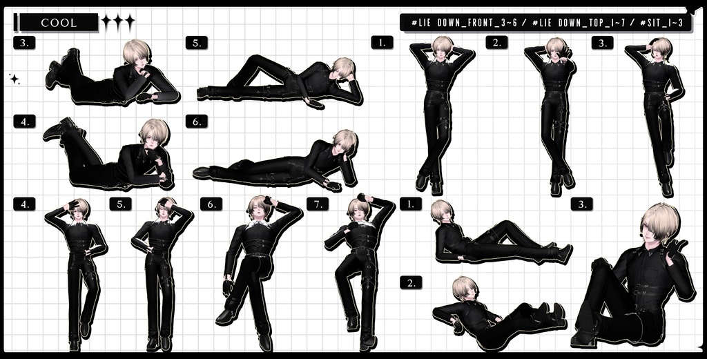 ❤️🔥発売記念BIG SALE~11.15!【FREE/商用OK】撮影向けPoseAnimation ❮ ⁺500-Vol.3 ❯