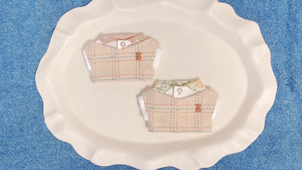 くまのベスト🧸と花柄シャツ🌸