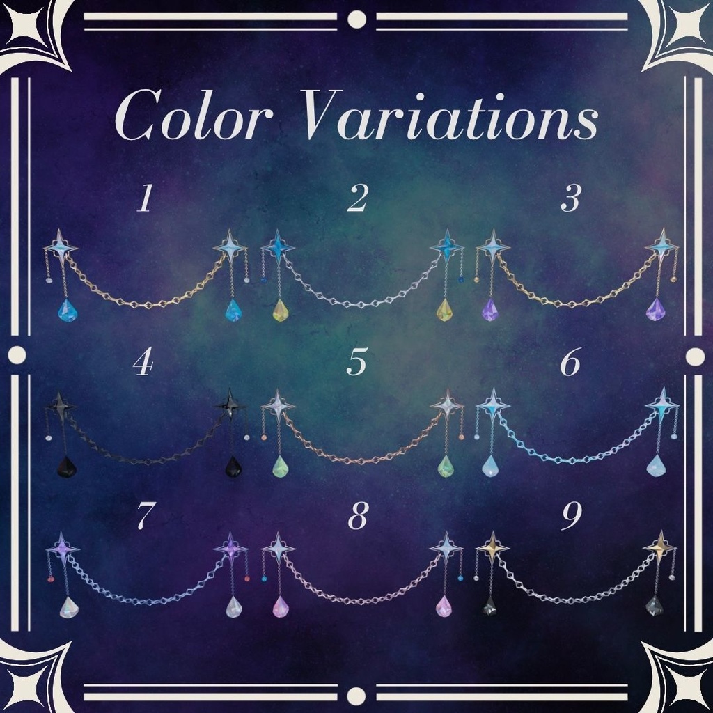 「Stellar Drop Chain」 カスタム可能な星のチェーンアクセサリー