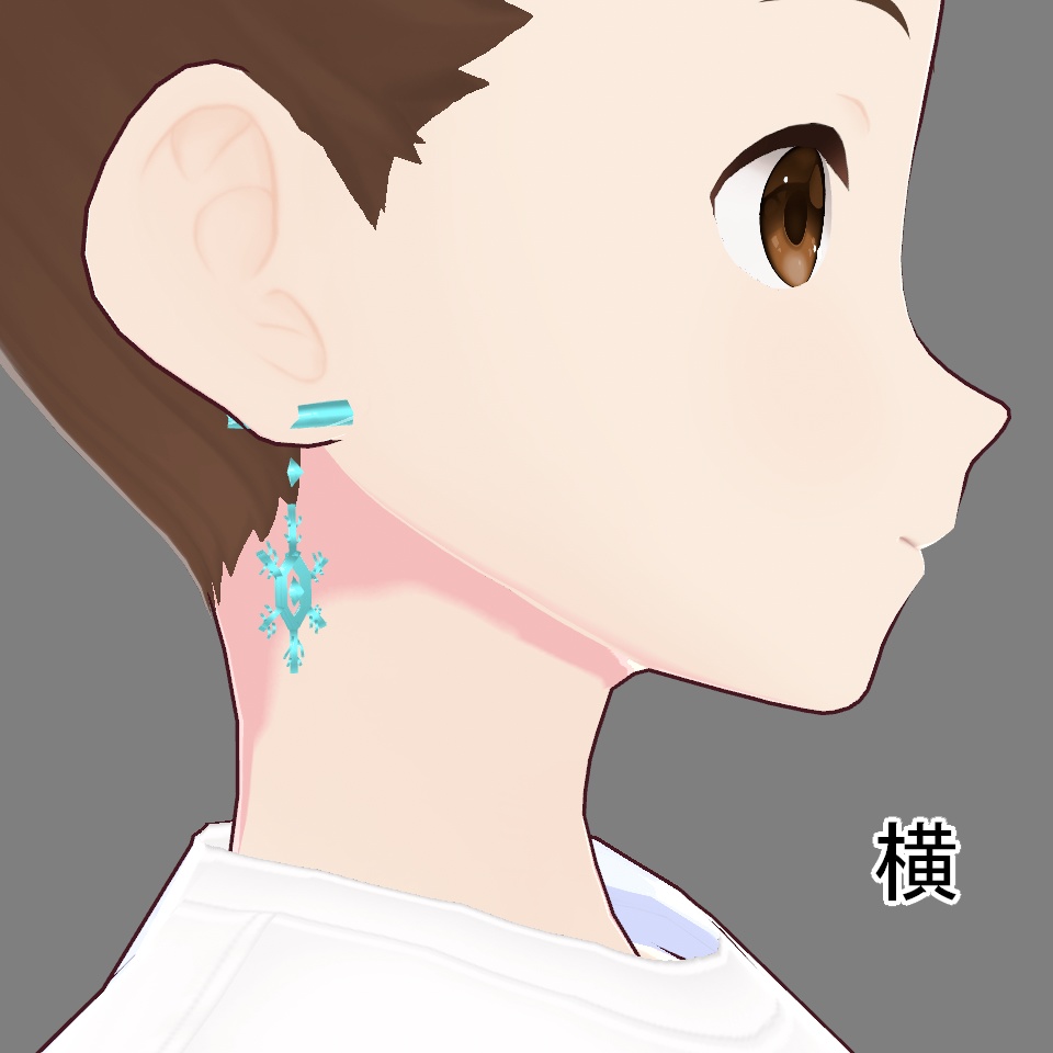 【VRoid】雪ピアス【無料】