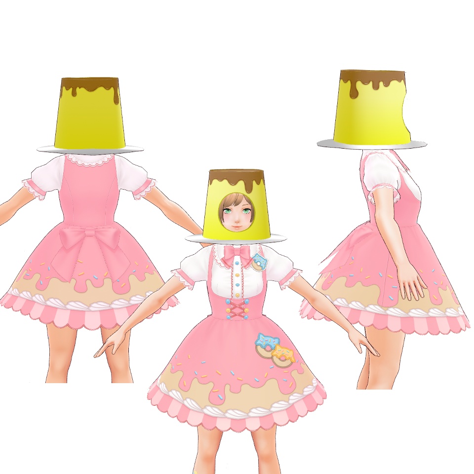 【VRoid】プリン帽子【無料】