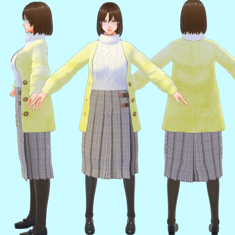 【VRoid】ゆる着カーディガン