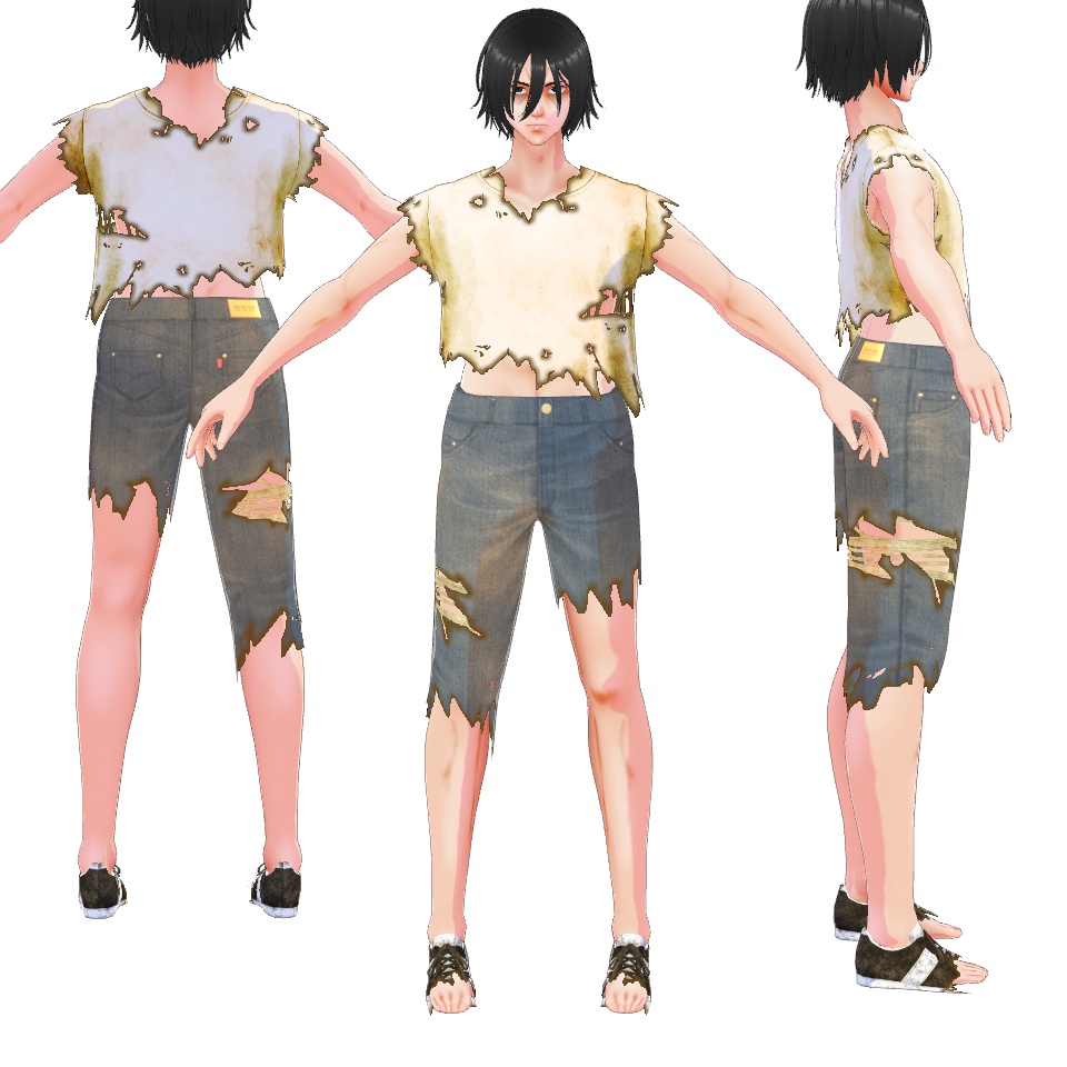 【VRoid】超ダメージ衣装セット【無料】